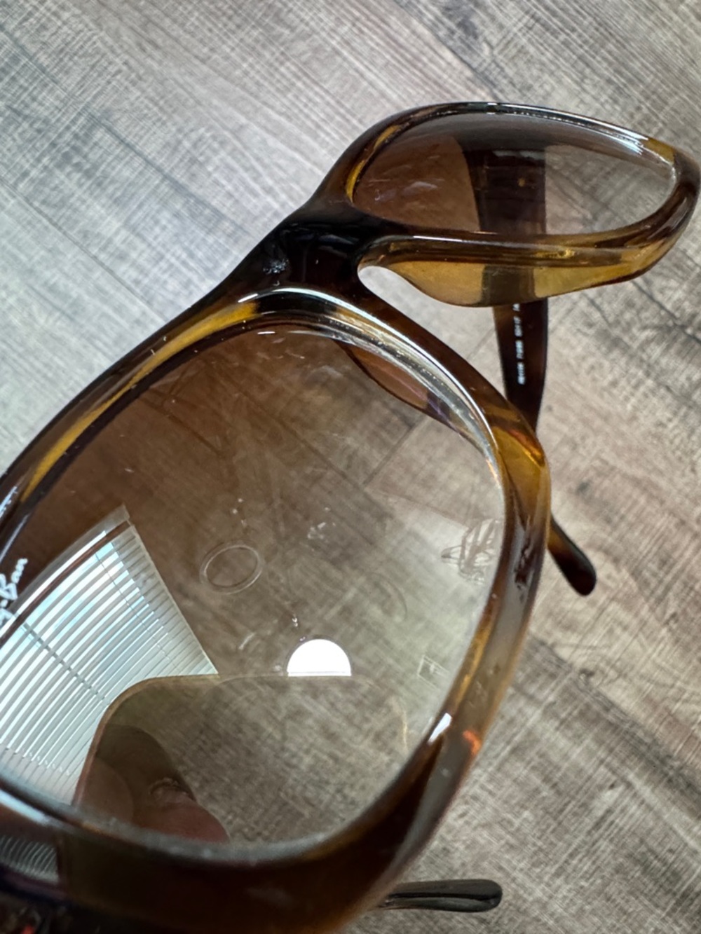 Ray-Ban Rb4194 Polished Light Havana/Brown Rectangle Sunglasses - Picture 10 of 12